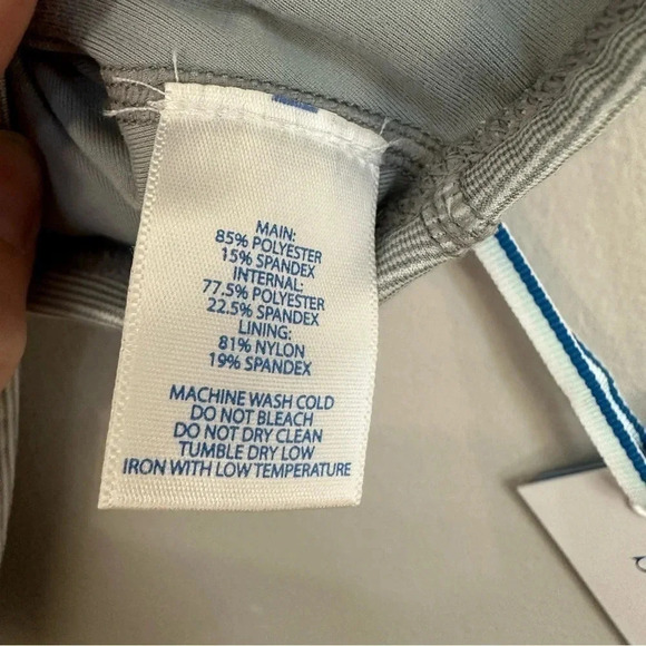 Southern Tide Nessa Skip Stripe Light Grey Performance Sports Bra Size XL NWT - Picture 5 of 9